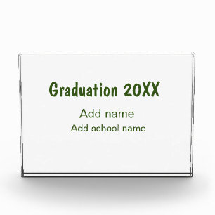 Abschluss 20XX Jahr Jahr Name Schule Grün modern Fotoblock