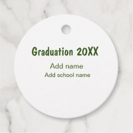 Abschluss 20XX Jahr Jahr Name Schule Grün modern Geschenkanhänger