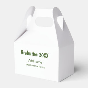Abschluss 20XX Jahr Jahr Name Schule Grün modern Geschenkschachtel