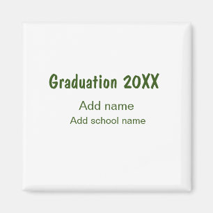Abschluss 20XX Jahr Jahr Name Schule Grün modern Magnet