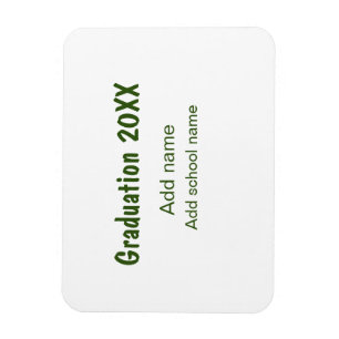 Abschluss 20XX Jahr Jahr Name Schule Grün modern Magnet