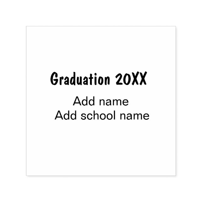 Abschluss 20XX Jahr Jahr Name Schule Grün modern Permastempel (Design)