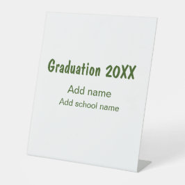 Abschluss 20XX Jahr Jahr Name Schule Grün modern Sockelschild