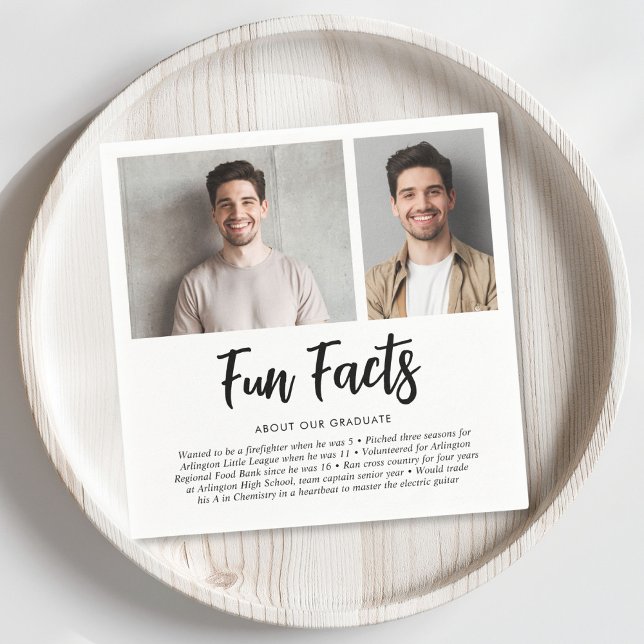 Abschluss 2 Foto Spaß Fakten Serviette (Von Creator hochgeladen)