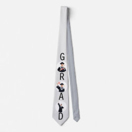 Abschluss 3 Benutzerdefinierte Fotos hellgrau Krawatte