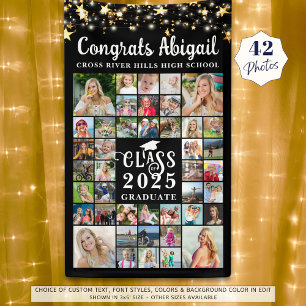 Abschluss 42 Foto Collage Script-Klasse Jahr Banner