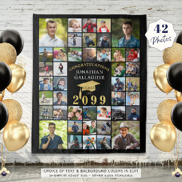 Abschluss 42 Fotocollage Class Jahr Ihre Farben Wandteppich