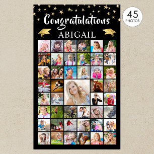 Abschluss 45 Schwarzes Gold Poster