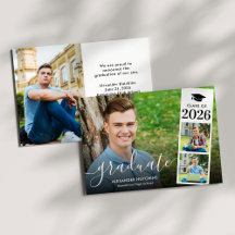 Abschluss 4 FotoCollage Moderne Ankündigung