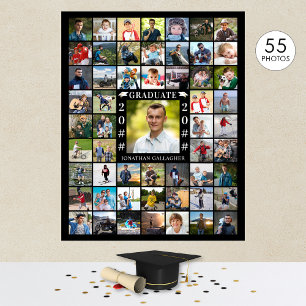 Abschluss 55 Fotocollage Personalisiert Poster