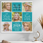 Abschluss 5 FotoCollage Inspiration Senior Künstlicher Leinwanddruck<br><div class="desc">Feiern Sie Ihren Absolvent und geben Sie ein besonderes personalisiertes Geschenk mit diesem maßgeschneiderten Foto Collage Abschluss Leinwand drucken. Diese einzigartige Collage-Leinwand für Graduierte wird ein wertvoller Sake für Fotos sein. Sprichwort: "Sei stolz darauf, wie weit du gekommen bist, habe den Glauben daran, wie weit du gehen kannst." Personalisieren Sie...</div>