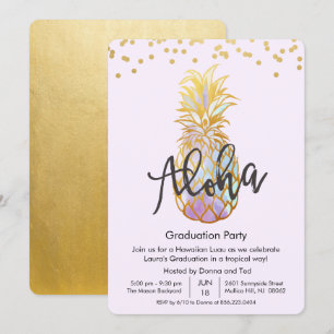 Abschluss-Aloha-Luau-Party-Einladung Einladung