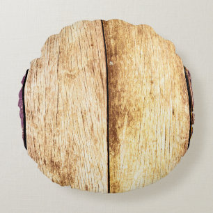 Abschluss alter Holztextur Rundes Kissen
