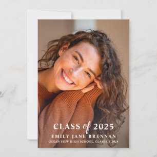 Abschluss Ankündigung Einladung Grad Fotokarte