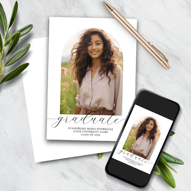 Abschluss Ankündigung Foto Arch - Weiß (Von Creator hochgeladen)