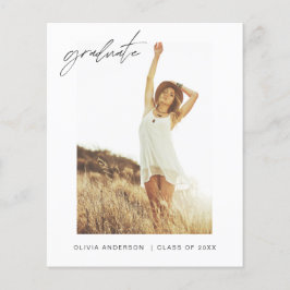 Abschluss Ankündigung Foto Minimalistisch Flyer