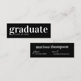 Abschluss-Ankündigung Graduate Business Card Mini Visitenkarte
