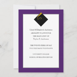 Abschluss Ankündigung Lila