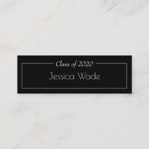 Abschluss Ankündigung Name Card Rose Gold Streife