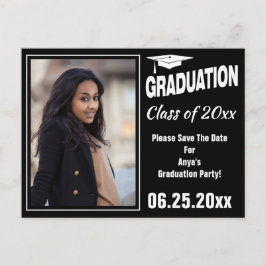 Abschluss Annoucement Foto Save the Date Ankündigungspostkarte