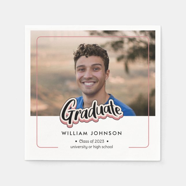 Abschluss Announcement Class 2023 Serviette (Vorderseite)