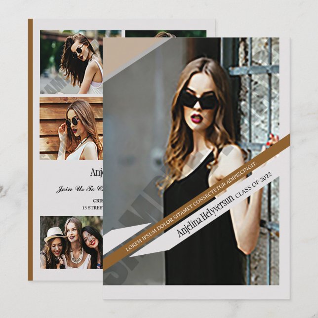 Abschluss-Announctions-Karte Ankündigung (Vorne/Hinten)