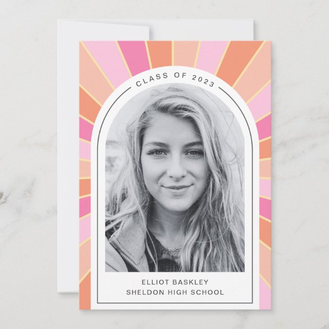 Abschluss-Announctions-Karte | Girl Grad Card Einladung (Vorderseite)