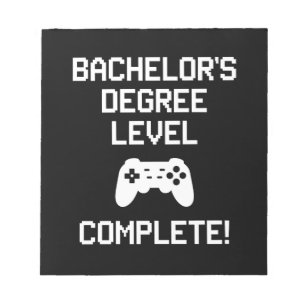 Abschluss auf Bachelor-Niveau Vollständiger Gaming Notizblock