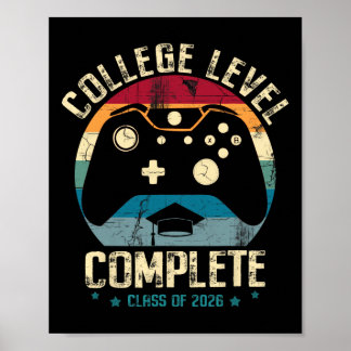 Abschluss auf Hochschulniveau Cl Of 2026 Gamer Abs Poster