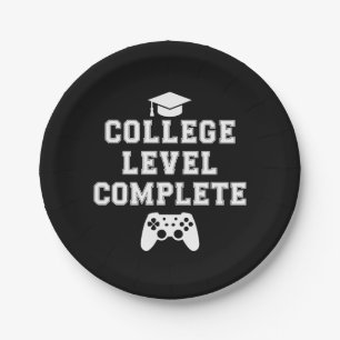 Abschluss auf Hochschulniveau Gamer Gaming Pappteller