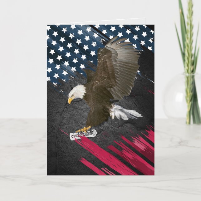 Abschluss Bald Eagle mit Diplom Karte (Vorderseite)