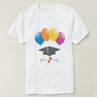 Abschluss Balloons Graduate Cap Diploma T - Shirt