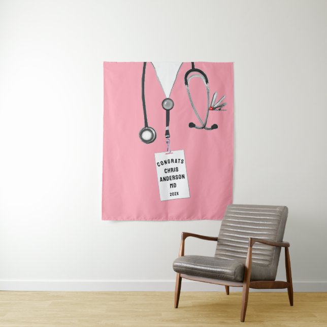 Abschluss-Banner für Ärzte in der Medizinschule Wandteppich (Beispiel)