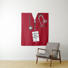 Abschluss-Banner für Ärzte Wandteppich