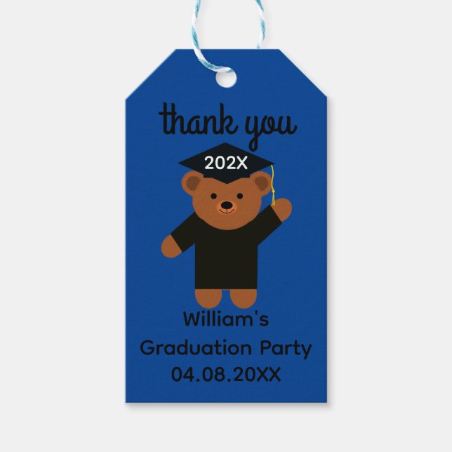 Abschluss Bear #2 Geschenkanhänger (Vorderseite)