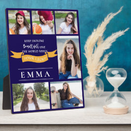 Abschluss Behalte Zitat für mehrere Fotos Geschenk Fotoplatte