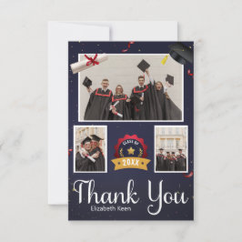 Abschluss-benutzerdefiniertes Foto Dankeskarte