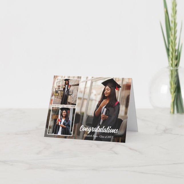 Abschluss-benutzerdefiniertes Foto Karte (Vorderseite)