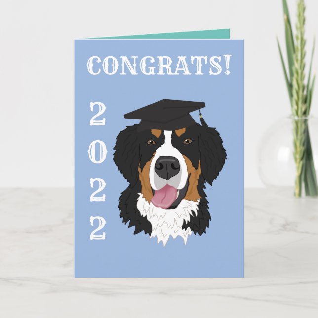 Abschluss Bernese Mountain Dog Karte (Vorderseite)