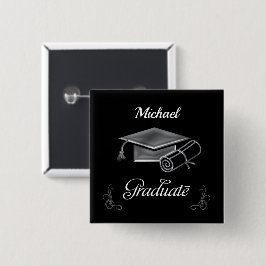 Abschluss Black & Silver, Cap & Diploma Button