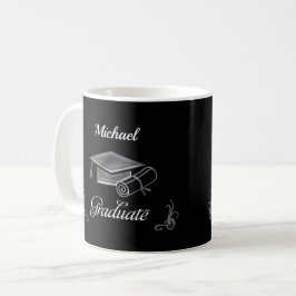 Abschluss Black & Silver, Cap & Diploma Kaffeetasse