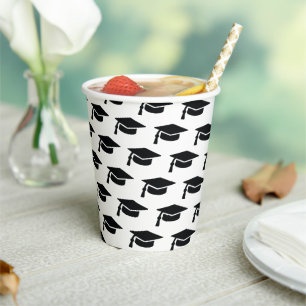 Abschluss Black Tassel Cap Pappbecher