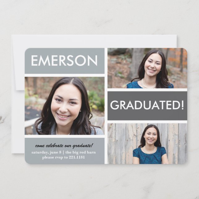 Abschluss blockiert Einladung (Vorderseite)