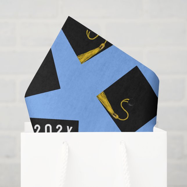 Abschluss Blue 2025 Seidenpapier (Geschenktüte)