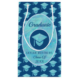 Abschluss Blue Opal Trendy Pattern Graduate Kleine Geschenktüte