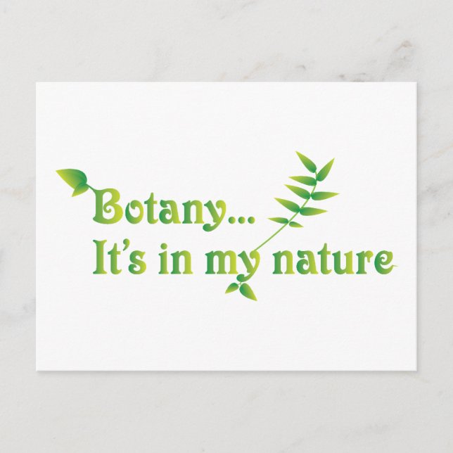 Abschluss Botanist Funny Sprichwort Postkarte (Vorderseite)