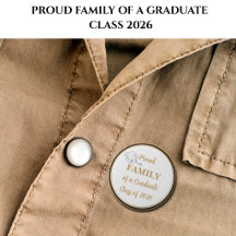 Abschluss-Button – Stolz FAMILIE des Absolventen 2