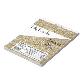 Abschluss Candy Bar Wrapper Gastgeschenk Notizblock