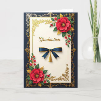 Abschluss Card, Grad Karte, Graduiertenkarte, Graf Feiertagskarte