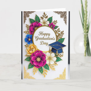 Abschluss Card, Grad Karte, Graduiertenkarte, Graf Feiertagskarte